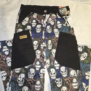 Brand X Skull Print Relaxed Fit Jeans